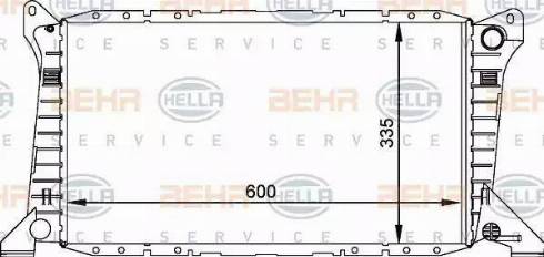 BEHR HELLA Service 8MK 376 764-021 - Радіатор, охолодження двигуна autocars.com.ua