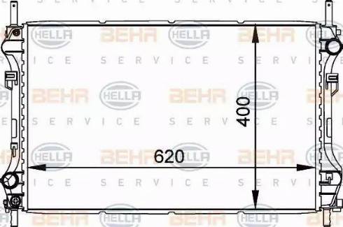 BEHR HELLA Service 8MK 376 764-101 - Радіатор, охолодження двигуна autocars.com.ua