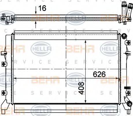 BEHR HELLA Service 8MK 376 764-624 - Радіатор, охолодження двигуна autocars.com.ua