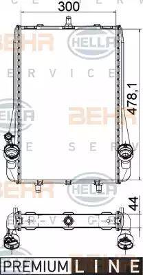 BEHR HELLA Service 8MK 376 765-131 - Радиатор, охлаждение двигателя autodnr.net