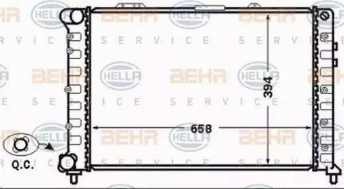 BEHR HELLA Service 8MK 376 766-061 - Радіатор, охолодження двигуна autocars.com.ua