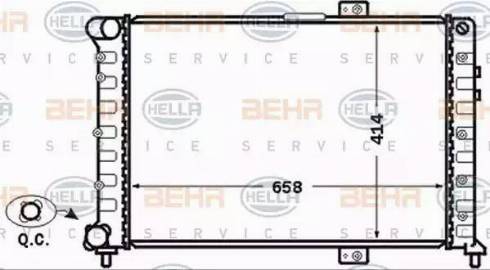 BEHR HELLA Service 8MK 376 766-091 - Радіатор, охолодження двигуна autocars.com.ua