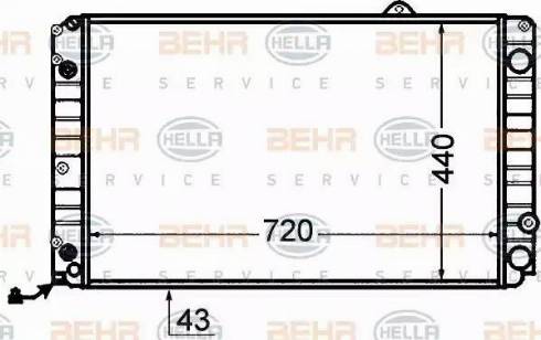 BEHR HELLA Service 8MK 376 766-181 - Радіатор, охолодження двигуна autocars.com.ua