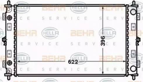 BEHR HELLA Service 8MK 376 766-501 - Радіатор, охолодження двигуна autocars.com.ua