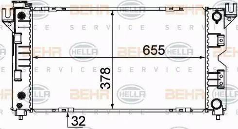 BEHR HELLA Service 8MK 376 766-541 - Радіатор, охолодження двигуна autocars.com.ua