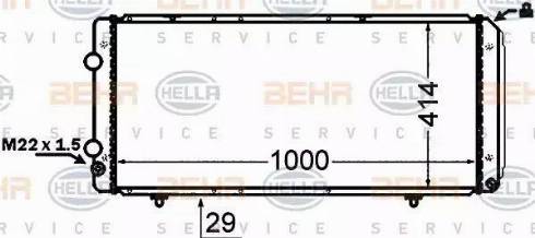 BEHR HELLA Service 8MK 376 766-751 - Радіатор, охолодження двигуна autocars.com.ua