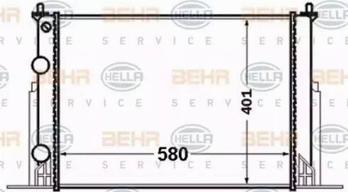 BEHR HELLA Service 8MK 376 767-731 - Радіатор, охолодження двигуна autocars.com.ua