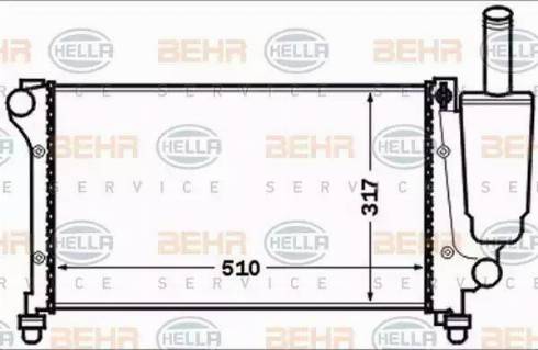 BEHR HELLA Service 8MK 376 767-741 - Радіатор, охолодження двигуна autocars.com.ua