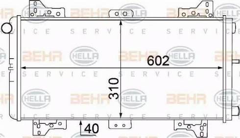 BEHR HELLA Service 8MK 376 767-771 - Радіатор, охолодження двигуна autocars.com.ua