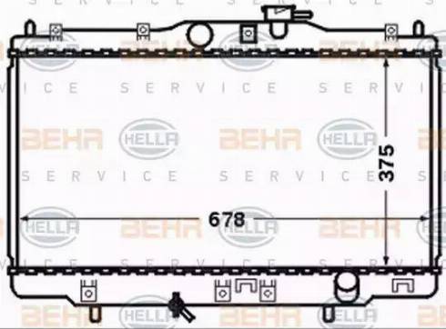 BEHR HELLA Service 8MK 376 768-261 - Радіатор, охолодження двигуна autocars.com.ua