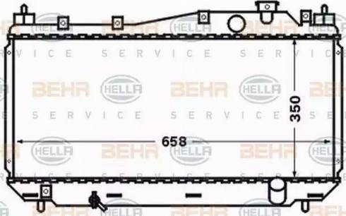 BEHR HELLA Service 8MK 376 768-291 - Радіатор, охолодження двигуна autocars.com.ua