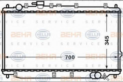 BEHR HELLA Service 8MK 376 769-031 - Радіатор, охолодження двигуна autocars.com.ua