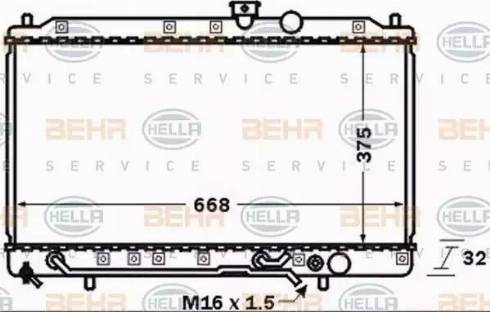 BEHR HELLA Service 8MK 376 770-001 - Радиатор, охлаждение двигателя autodnr.net