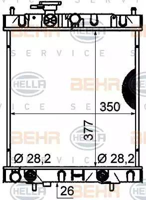 BEHR HELLA Service 8MK 376 770-451 - Радіатор, охолодження двигуна autocars.com.ua