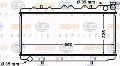 BEHR HELLA Service 8MK 376 770-461 - Радіатор, охолодження двигуна autocars.com.ua