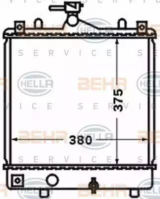 BEHR HELLA Service 8MK 376 771-161 - Радіатор, охолодження двигуна autocars.com.ua