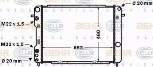 BEHR HELLA Service 8MK 376 771-261 - Радіатор, охолодження двигуна autocars.com.ua