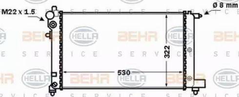 BEHR HELLA Service 8MK 376 771-281 - Радіатор, охолодження двигуна autocars.com.ua