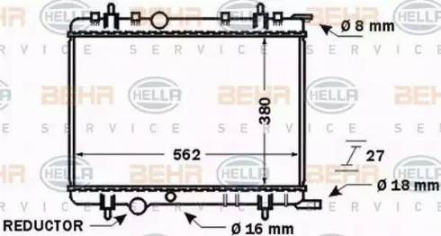 BEHR HELLA Service 8MK 376 771-411 - Радиатор, охлаждение двигателя autodnr.net