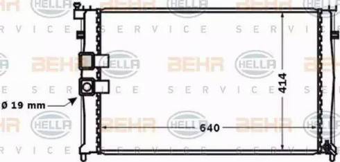 BEHR HELLA Service 8MK 376 771-431 - Радіатор, охолодження двигуна autocars.com.ua