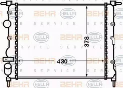 BEHR HELLA Service 8MK 376 771-671 - Радіатор, охолодження двигуна autocars.com.ua