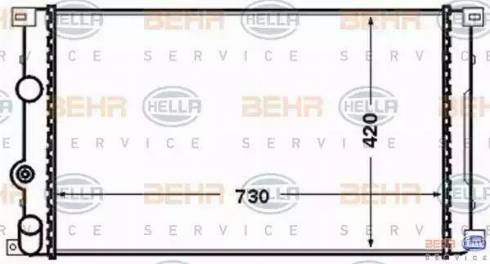 BEHR HELLA Service 8MK 376 771-731 - Радіатор, охолодження двигуна autocars.com.ua