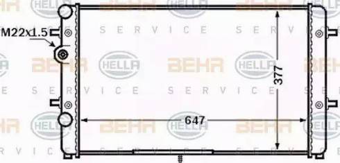 BEHR HELLA Service 8MK 376 772-501 - Радіатор, охолодження двигуна autocars.com.ua