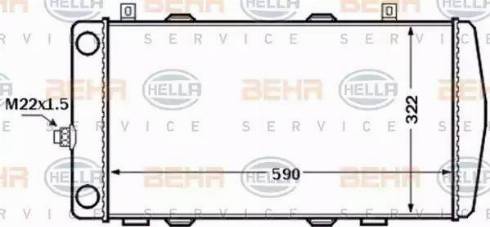 BEHR HELLA Service 8MK 376 772-511 - Радіатор, охолодження двигуна autocars.com.ua