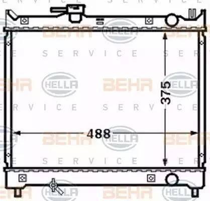 BEHR HELLA Service 8MK 376 772-681 - Радіатор, охолодження двигуна autocars.com.ua