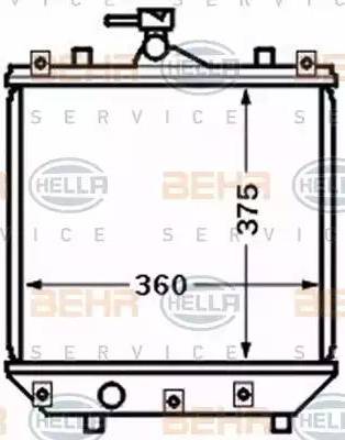 BEHR HELLA Service 8MK 376 772-781 - Радіатор, охолодження двигуна autocars.com.ua