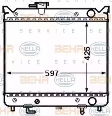 BEHR HELLA Service 8MK 376 773-001 - Радіатор, охолодження двигуна autocars.com.ua