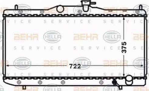 BEHR HELLA Service 8MK 376 773-261 - Радіатор, охолодження двигуна autocars.com.ua