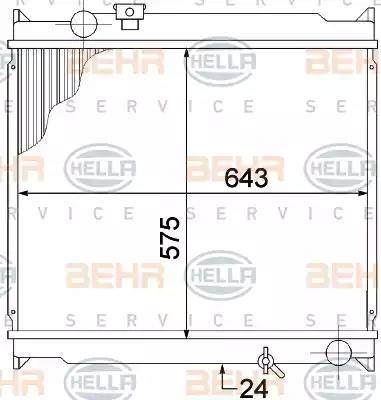 BEHR HELLA Service 8MK 376 773-391 - Радіатор, охолодження двигуна autocars.com.ua