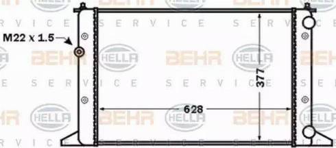 BEHR HELLA Service 8MK 376 773-751 - Радіатор, охолодження двигуна autocars.com.ua
