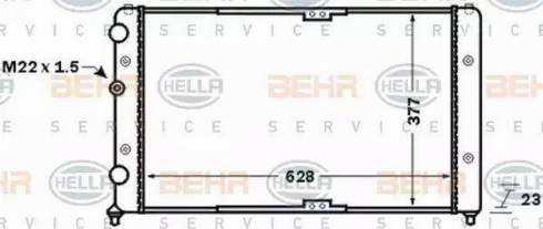 BEHR HELLA Service 8MK 376 773-791 - Радіатор, охолодження двигуна autocars.com.ua