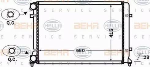 BEHR HELLA Service 8MK 376 774-011 - Радіатор, охолодження двигуна autocars.com.ua