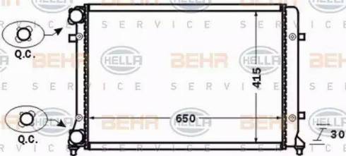 BEHR HELLA Service 8MK 376 774-021 - Радіатор, охолодження двигуна autocars.com.ua