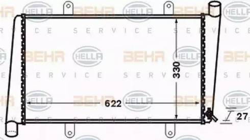 BEHR HELLA Service 8MK 376 774-171 - Радіатор, охолодження двигуна autocars.com.ua