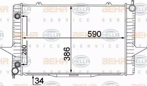 BEHR HELLA Service 8MK 376 774-201 - Радіатор, охолодження двигуна autocars.com.ua