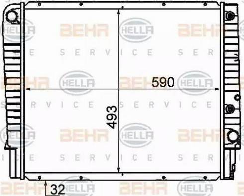 BEHR HELLA Service 8MK 376 774-211 - Радіатор, охолодження двигуна autocars.com.ua