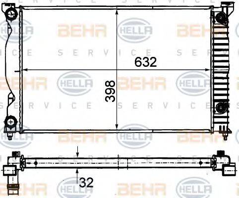 BEHR HELLA Service 8MK 376 780-251 - Радіатор, охолодження двигуна autocars.com.ua