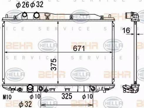 BEHR HELLA Service 8MK 376 790-481 - Радиатор, охлаждение двигателя autodnr.net