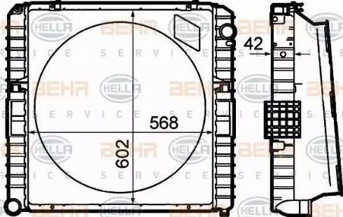 BEHR HELLA Service 8MK 376 792-131 - Радіатор, охолодження двигуна autocars.com.ua