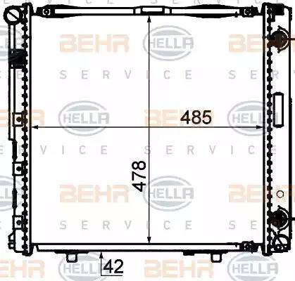 BEHR HELLA Service 8MK 376 888-444 - Радиатор, охлаждение двигателя autodnr.net