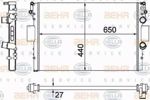 BEHR HELLA Service 8MK 376 900-234 - Радиатор, охлаждение двигателя autodnr.net