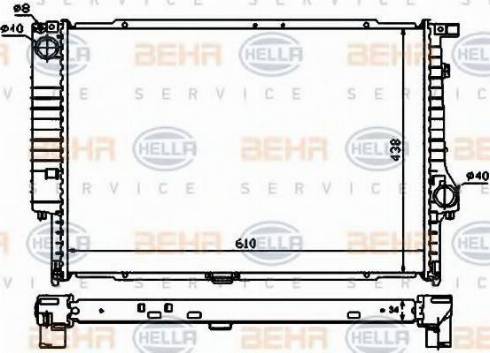 BEHR HELLA Service 8MK 376 900-671 - Радиатор, охлаждение двигателя autodnr.net