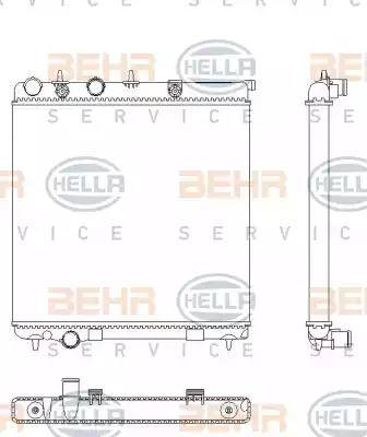 BEHR HELLA Service 8MK 376 901-071 - Радіатор, охолодження двигуна autocars.com.ua