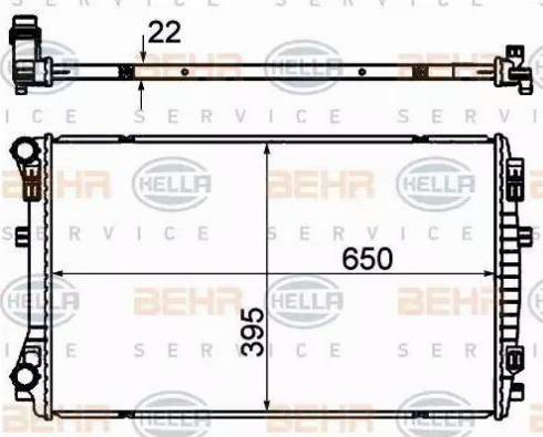 BEHR HELLA Service 8MK 376 901-374 - Радіатор, охолодження двигуна autocars.com.ua