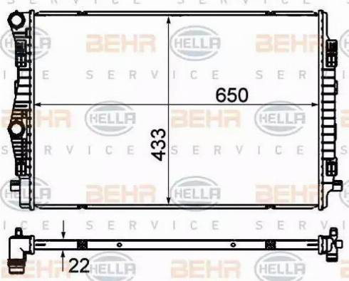 BEHR HELLA Service 8MK 376 901-384 - Радіатор, охолодження двигуна autocars.com.ua