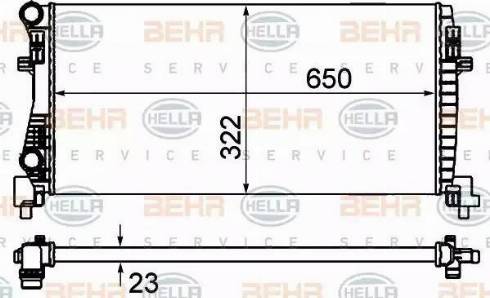 BEHR HELLA Service 8MK 376 901-404 - Радіатор, охолодження двигуна autocars.com.ua